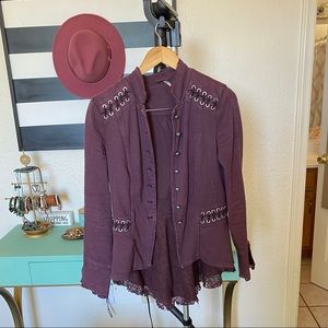 Free people steampunk style jacket